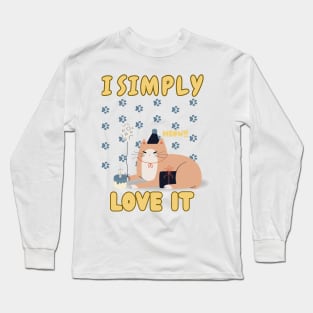 I Simple  love it cute cat t-shirt Long Sleeve T-Shirt